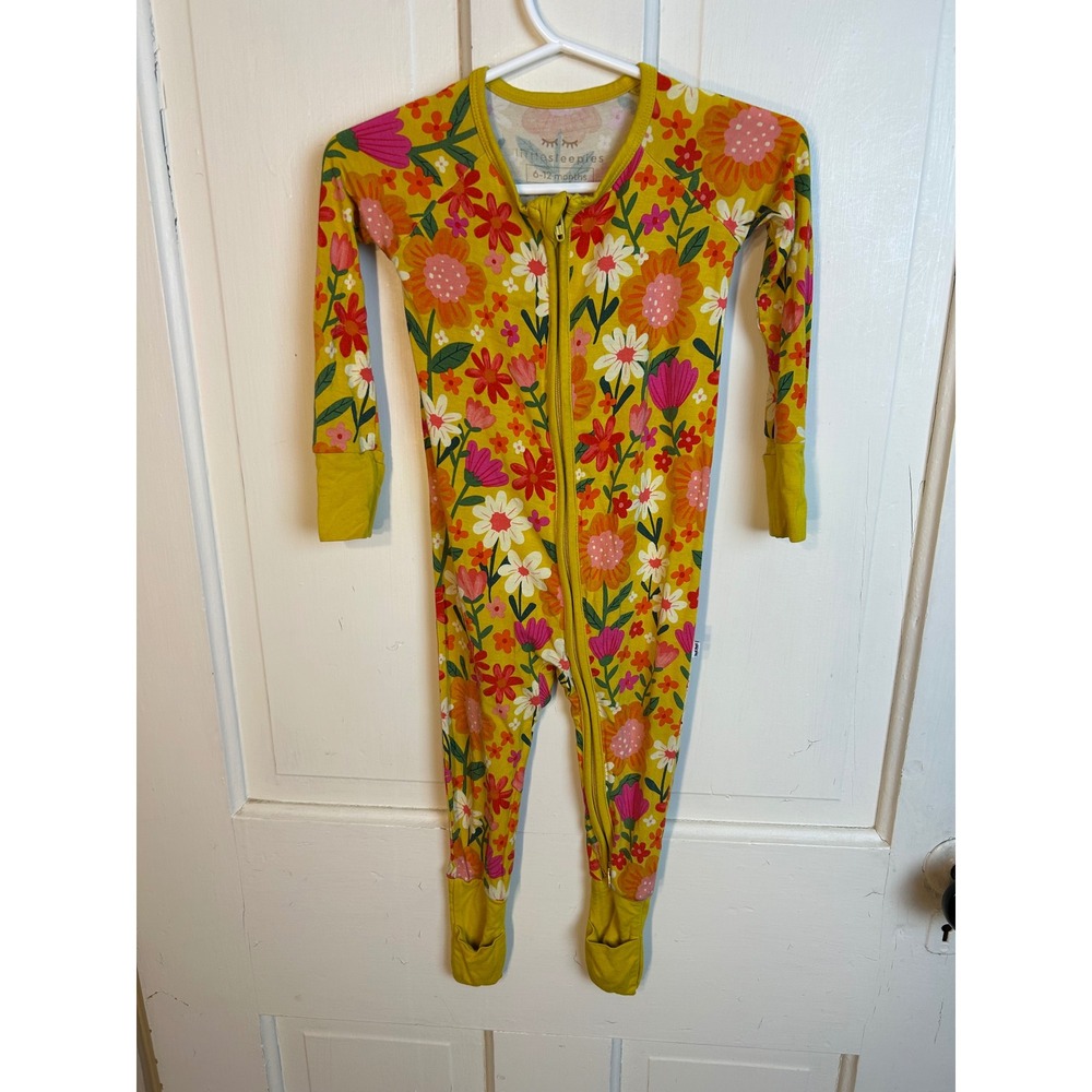 Little Sleepies Yellow Floral Bamboo Viscose Zippy Sleeper 6-12 Months